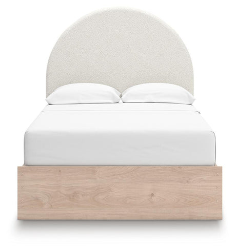 Arloster Tan/White Full Upholstered Panel Bed with Storage view 8