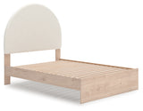 Arloster Tan/White Full Upholstered Panel Bed