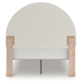 Arloster Tan/White Full Upholstered Panel Bed