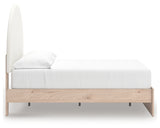 Arloster Tan/White Full Upholstered Panel Bed