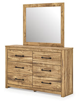 Maystonna Brown Dresser and Mirror