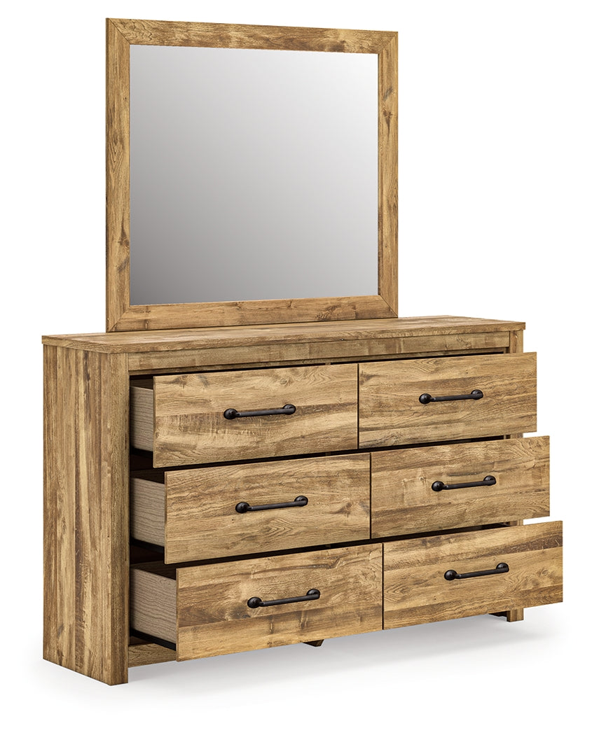 Maystonna Brown Dresser and Mirror