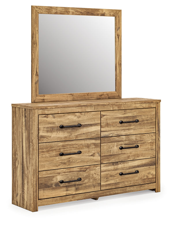 Maystonna Brown Dresser and Mirror
