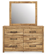 Maystonna Brown Dresser and Mirror