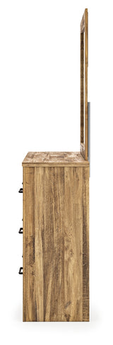 Maystonna Brown Dresser and Mirror