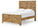 Maystonna Brown Queen Crossbuck Panel Bed