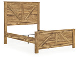 Maystonna Brown Queen Crossbuck Panel Bed