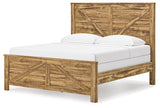 Maystonna Brown King Crossbuck Panel Bed