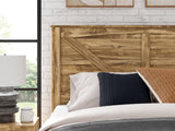 Maystonna Brown King Crossbuck Panel Bed