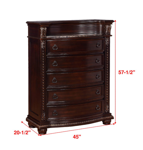 Stanley Dresser Brown, Wood, Nickel Plated Drawer - Ella Furniture