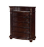 Stanley Chest Cherry Brown, Traditional Wood Veneers And Solids, Metal 5 Drawers - Ella Furniture
