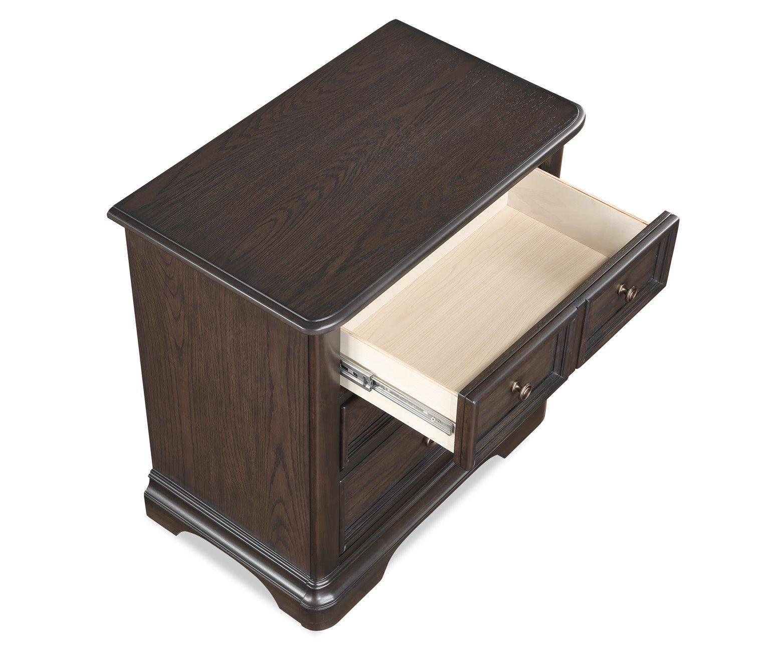 Duke Brown Finish Modern Wood Fabric Upholstered Tufted King Panel Bed - Ella Furniture