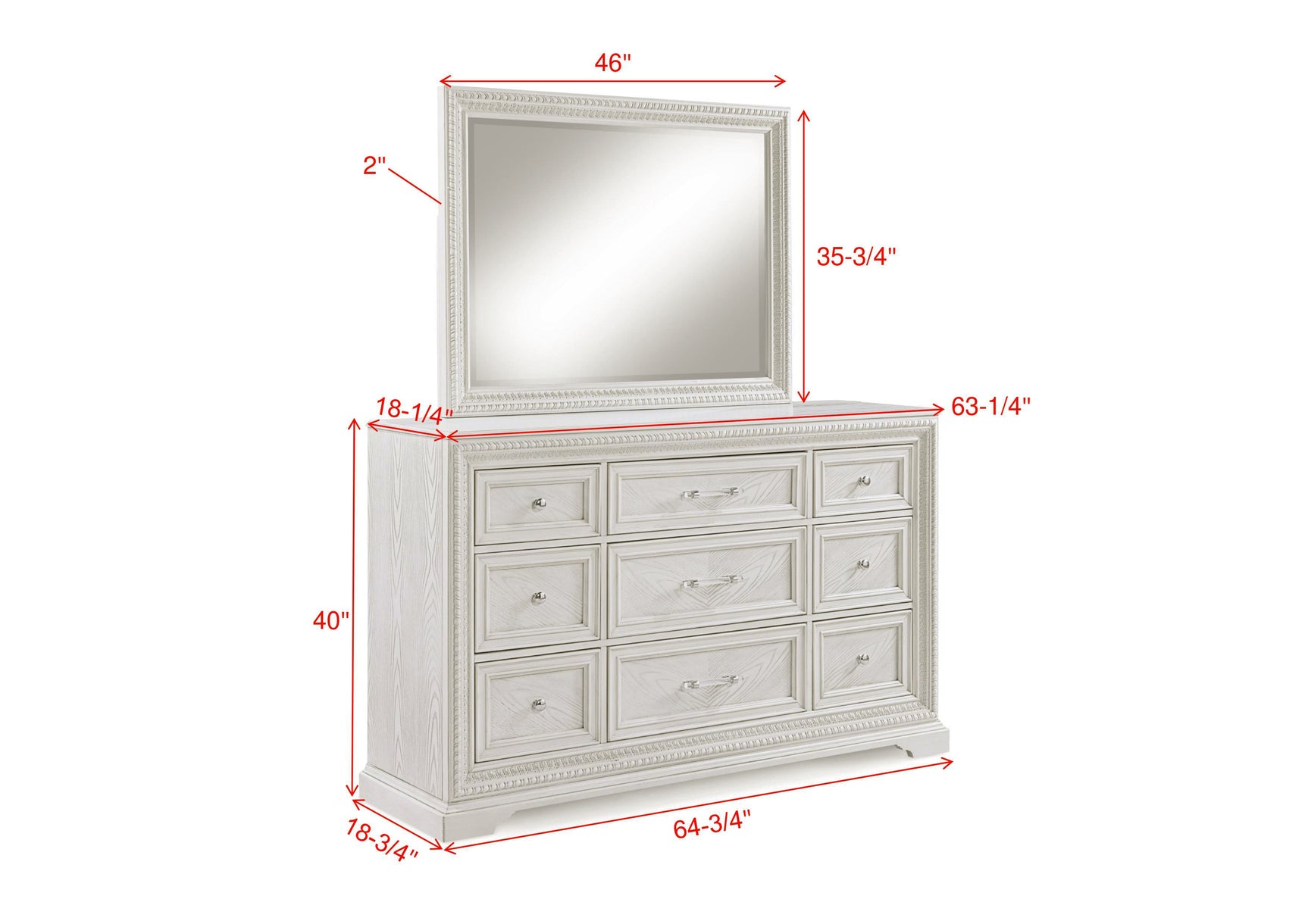 Alexandria White Panel Bedroom Set