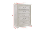 Alexandria Cream 5 Drawers Chest