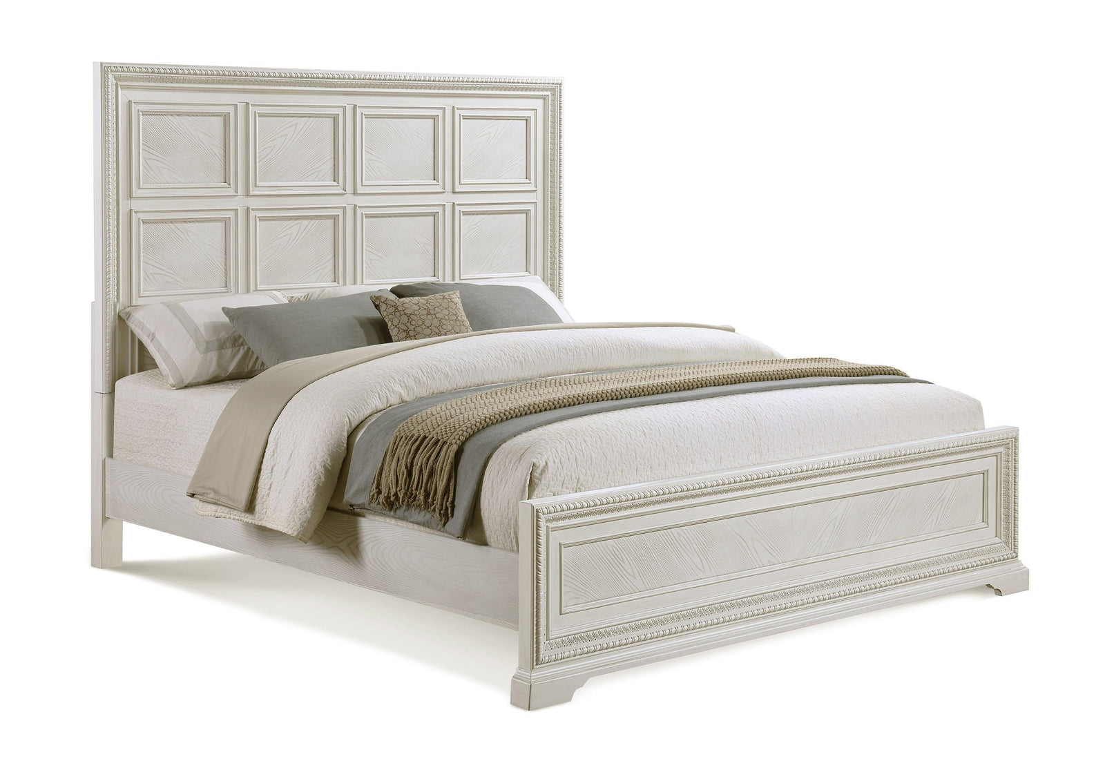 Alexandria Cream Panel King Bed