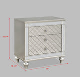 Cristian Champagne Contemporary And Traditional King LED Faux Leather Upholstered Panel Bed - Ella Furniture