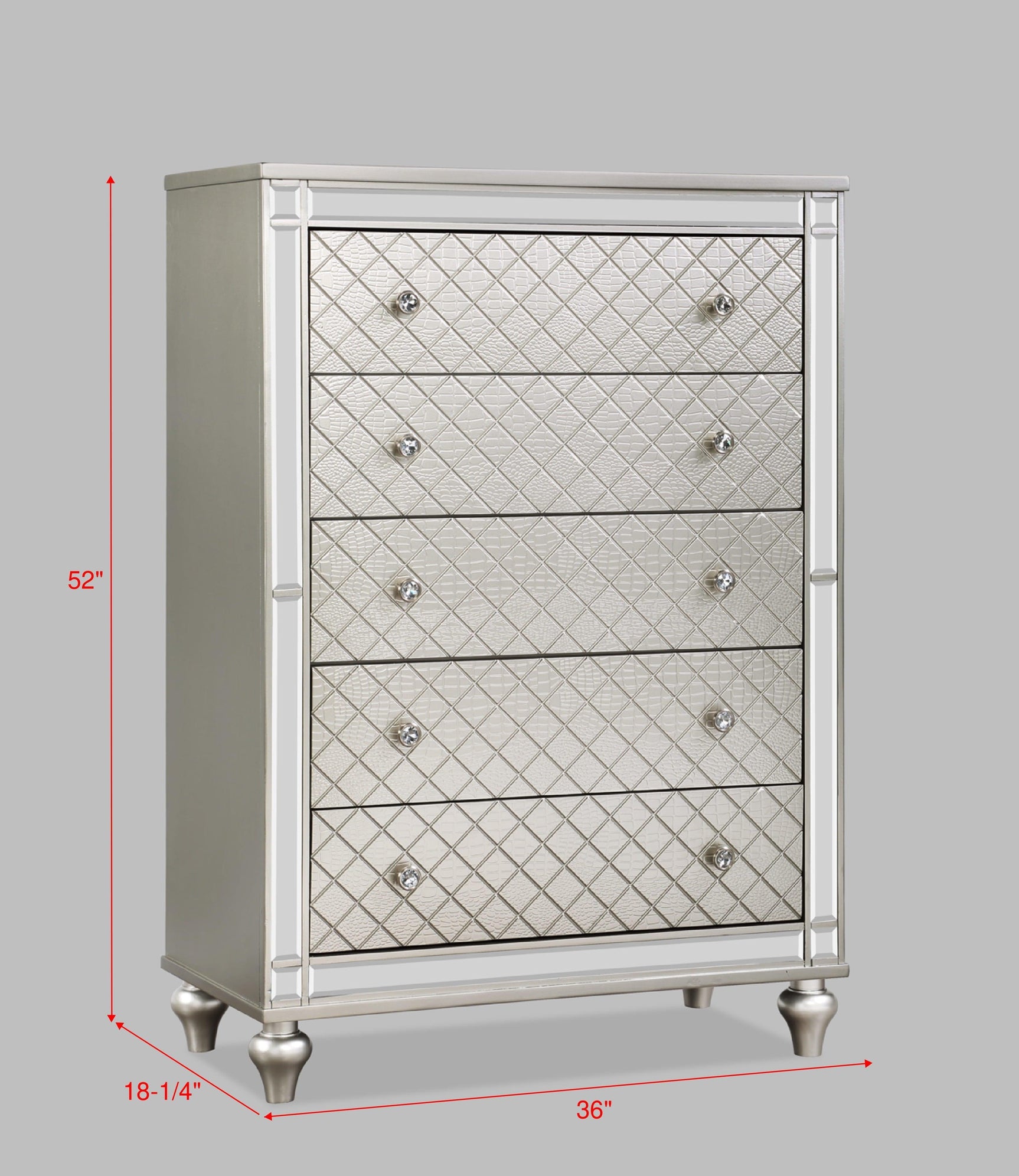 Cristian Champagne Contemporary And Traditional King LED Faux Leather Upholstered Panel Bed - Ella Furniture