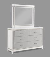 Ariane NightStand White/Cream, Transitional Wood, 3 Spacious Drawers - Ella Furniture