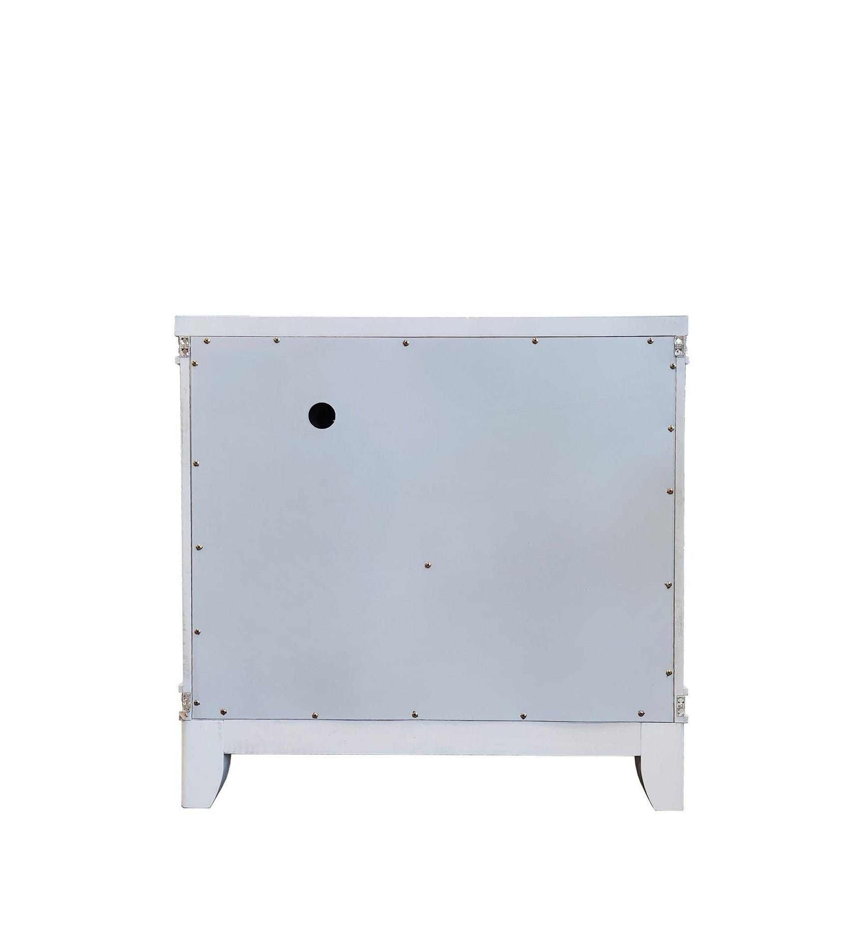 Ariane Dresser White/Silver, Modern Contemporary Wood, Metal Drawers - Ella Furniture