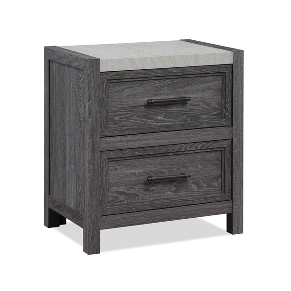 Madsen Gray 2 Drawers Nightstand