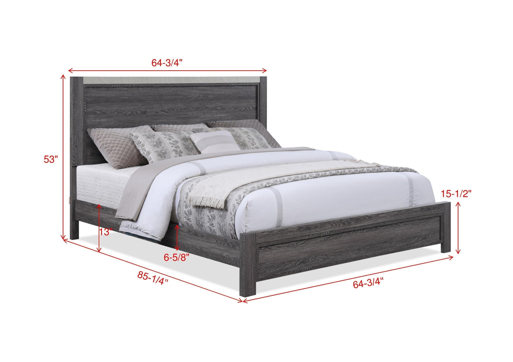 Madsen Gray Panel King Bed