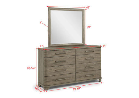 Veranda Gray Upholstered Panel Bedroom Set view 7