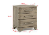 Veranda Gray Nightstand With Kenlin Glide view 3
