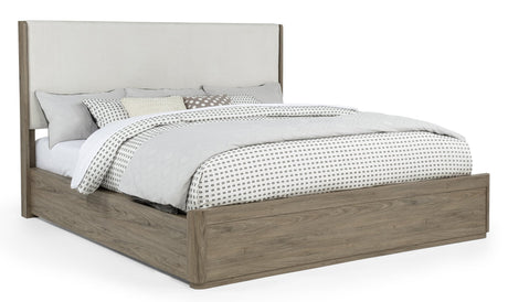 Veranda Gray Upholstered Panel King Bed from Ella Furniture