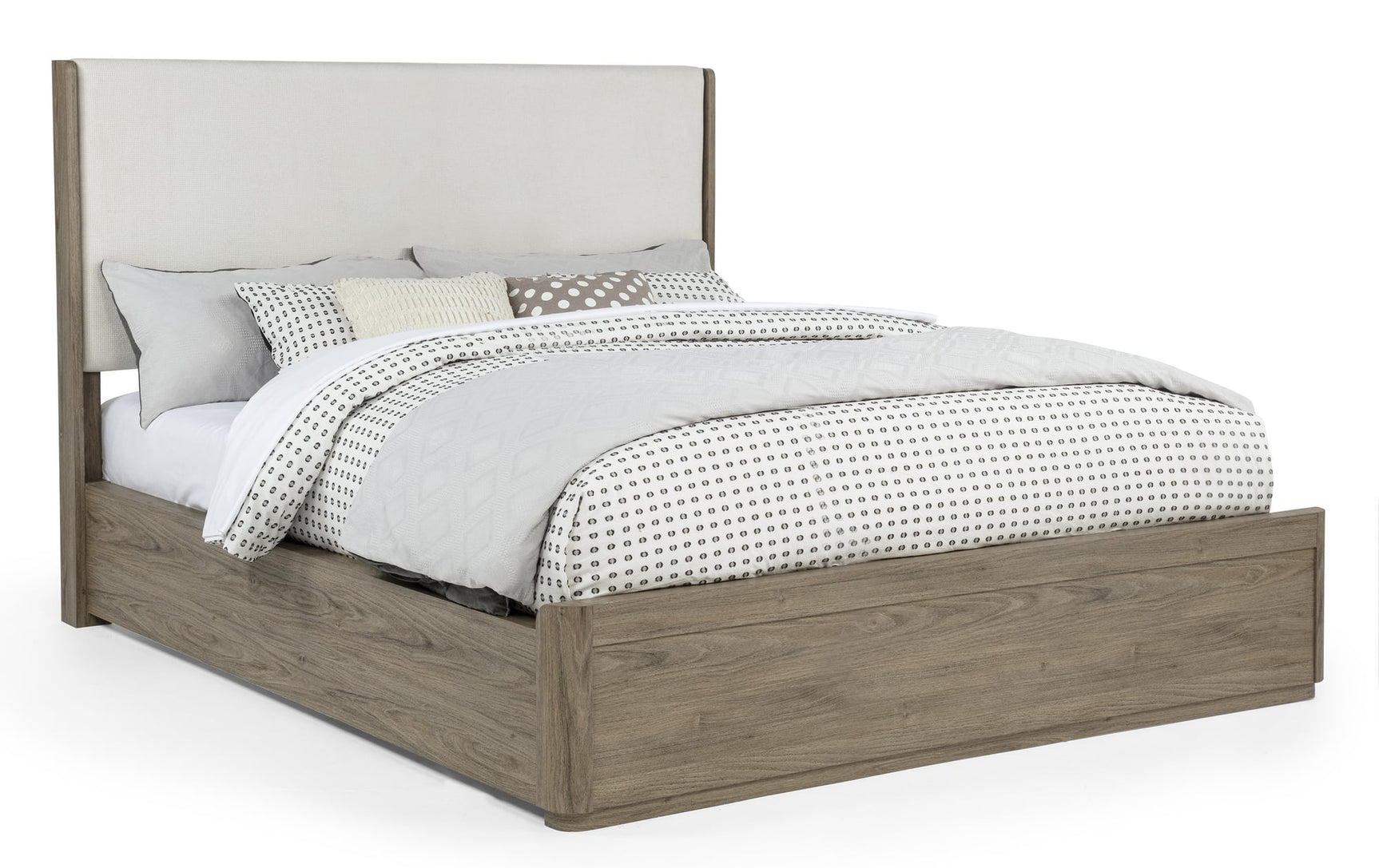 Veranda Gray Upholstered Panel Queen Bed from Ella Furniture