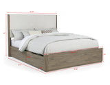 Veranda Gray Upholstered Panel Queen Bed view 4