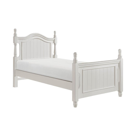 Clementine White Contemporary Wood And Engineered Wood Trundle Youth Twin Bed - Ella Furniture