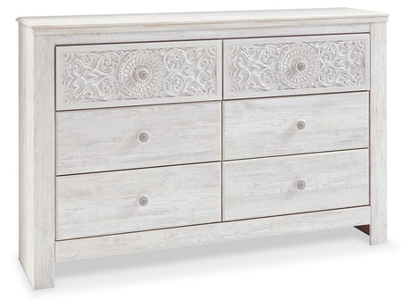 Paxberry Whitewash Dresser - Ella Furniture