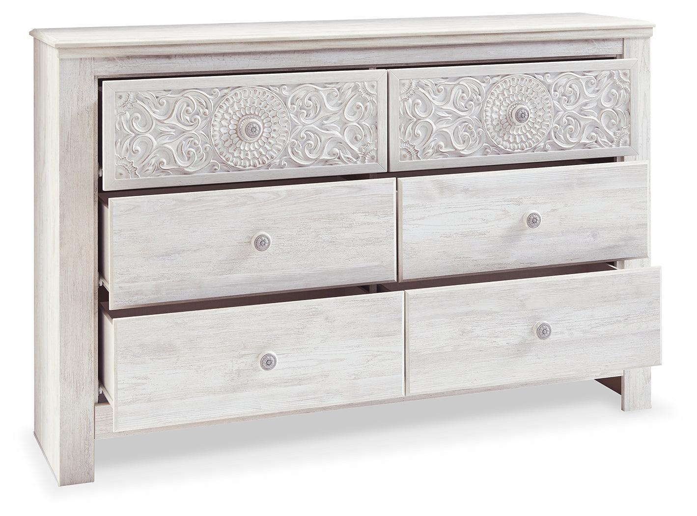 Paxberry Whitewash Dresser - Ella Furniture