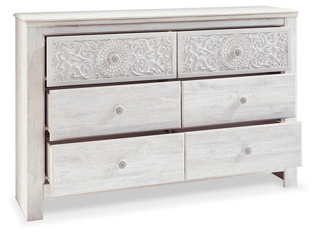 Paxberry Whitewash Dresser - Ella Furniture