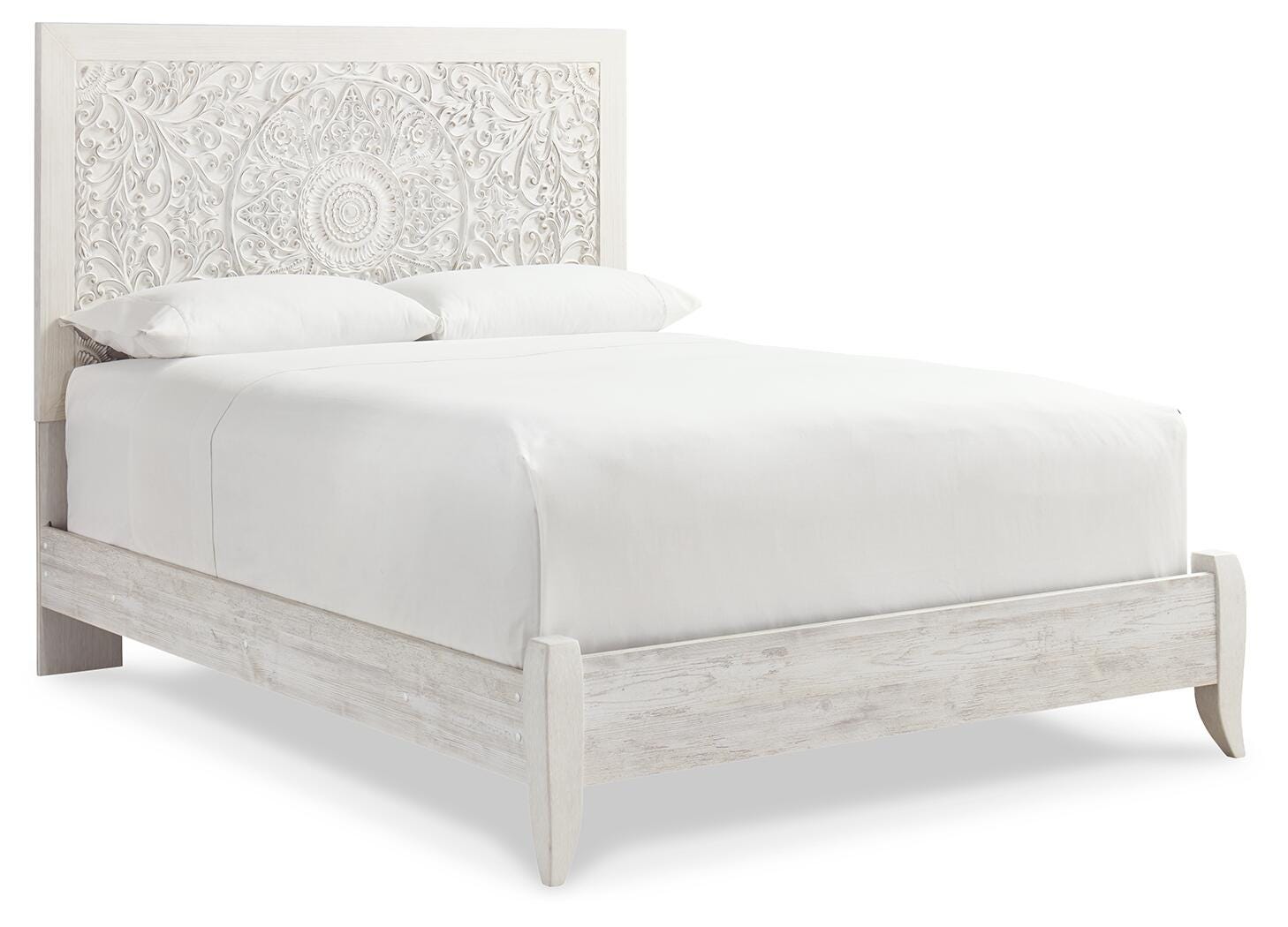 Paxberry Whitewash Panel Bedroom Set angled view