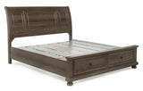 Claribelle Brown Storage Platform Sleigh Bedroom Set view 3