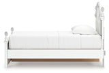 Kozlani White Twin Upholstered Panel Storage Bed
