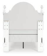 Kozlani White Twin Upholstered Panel Bed