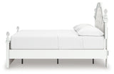 Kozlani White Full Upholstered Panel Storage Bed