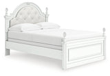 Kozlani White Full Upholstered Panel Bed