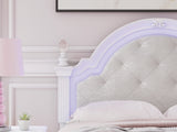 Kozlani White Full Upholstered Panel Bed