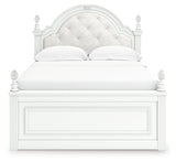 Kozlani White Full Upholstered Panel Bed