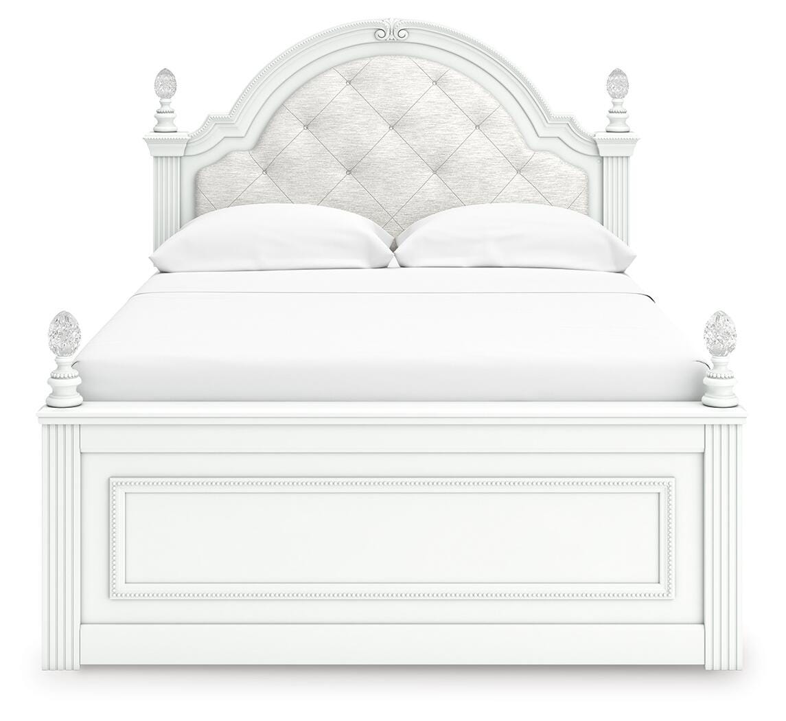 Kozlani White Upholstered Panel Bedroom Set view 3