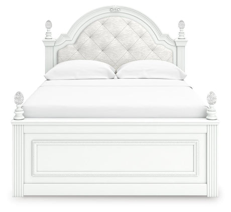 Kozlani White Upholstered Panel Bedroom Set view 3
