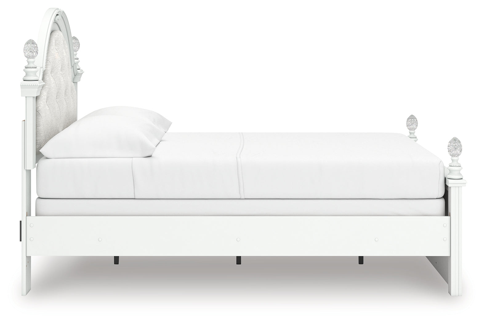 Kozlani White Full Upholstered Panel Bed