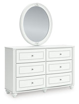 Kozlani White Upholstered Panel Bedroom Set angled view