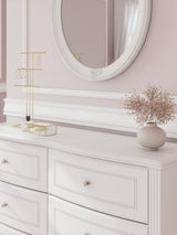 Kozlani White Dresser and Mirror