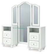 Kozlani White Vanity with Mirror