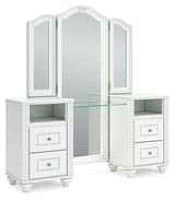 Kozlani White Vanity with Mirror