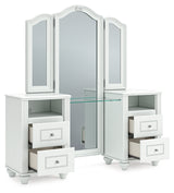 Kozlani White Vanity with Mirror